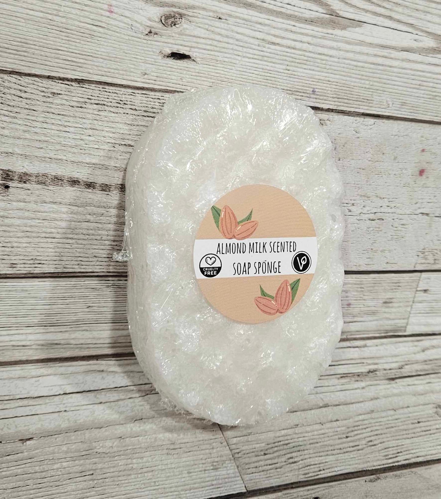 'Almond Milk Scented' Exfoliating Soap Sponge