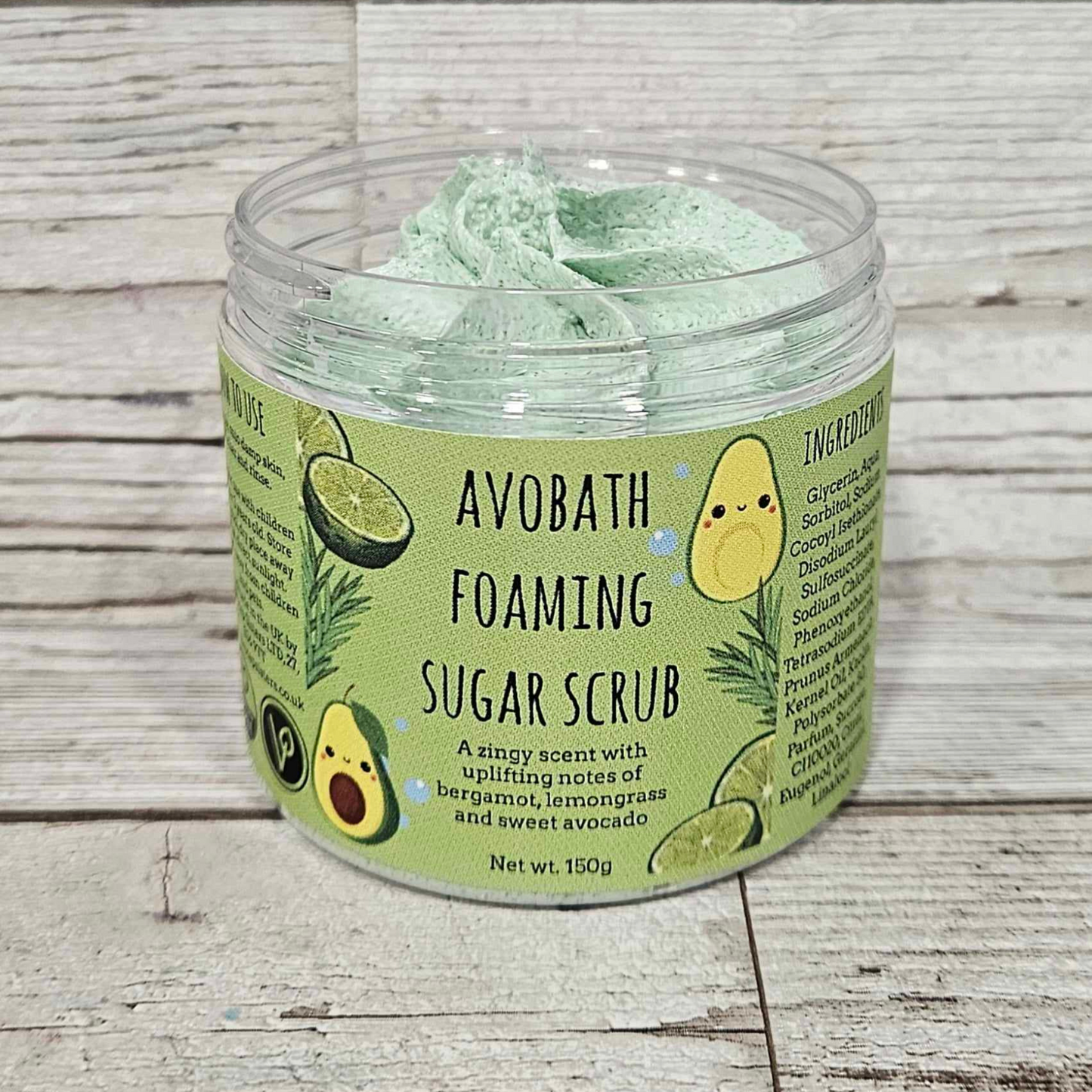 'AvoBath' Foaming Body Sugar Scrub-150g