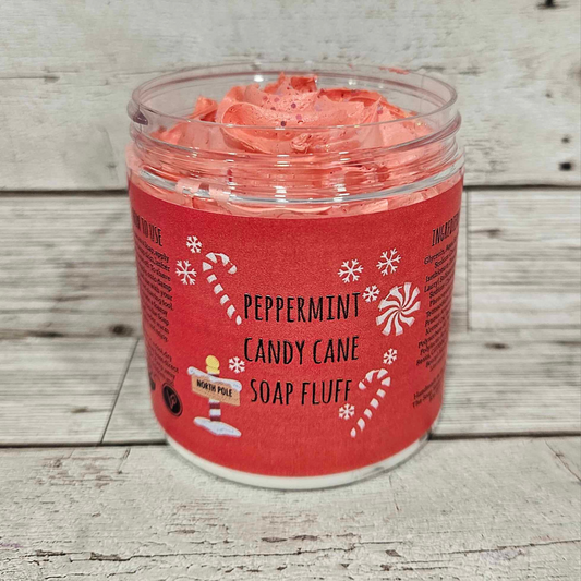 'Peppermint Candy Cane' Soap Fluff