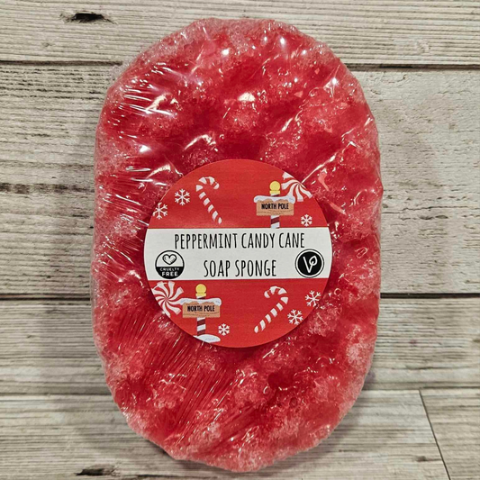 'Peppermint Candy Cane' Soap Sponge