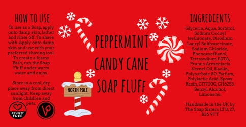 'Peppermint Candy Cane' Soap Fluff