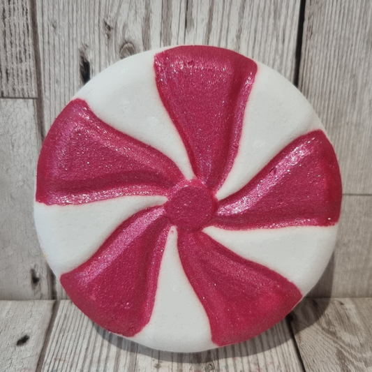 'Peppermint Candy Cane Swirl' Bath Bomb