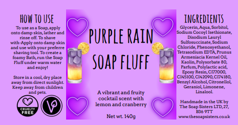 'Purple Rain' Soap Fluff