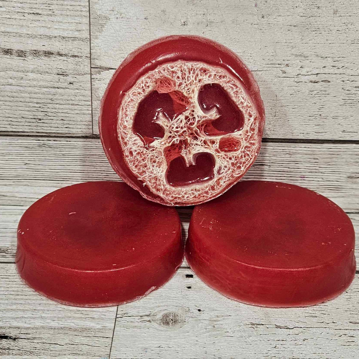 'Peppermint Candy Cane' Loofah Soap Bar