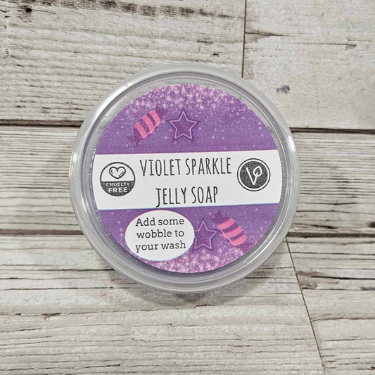 'Violet Sparkle' Jelly Soap- 100g Pot