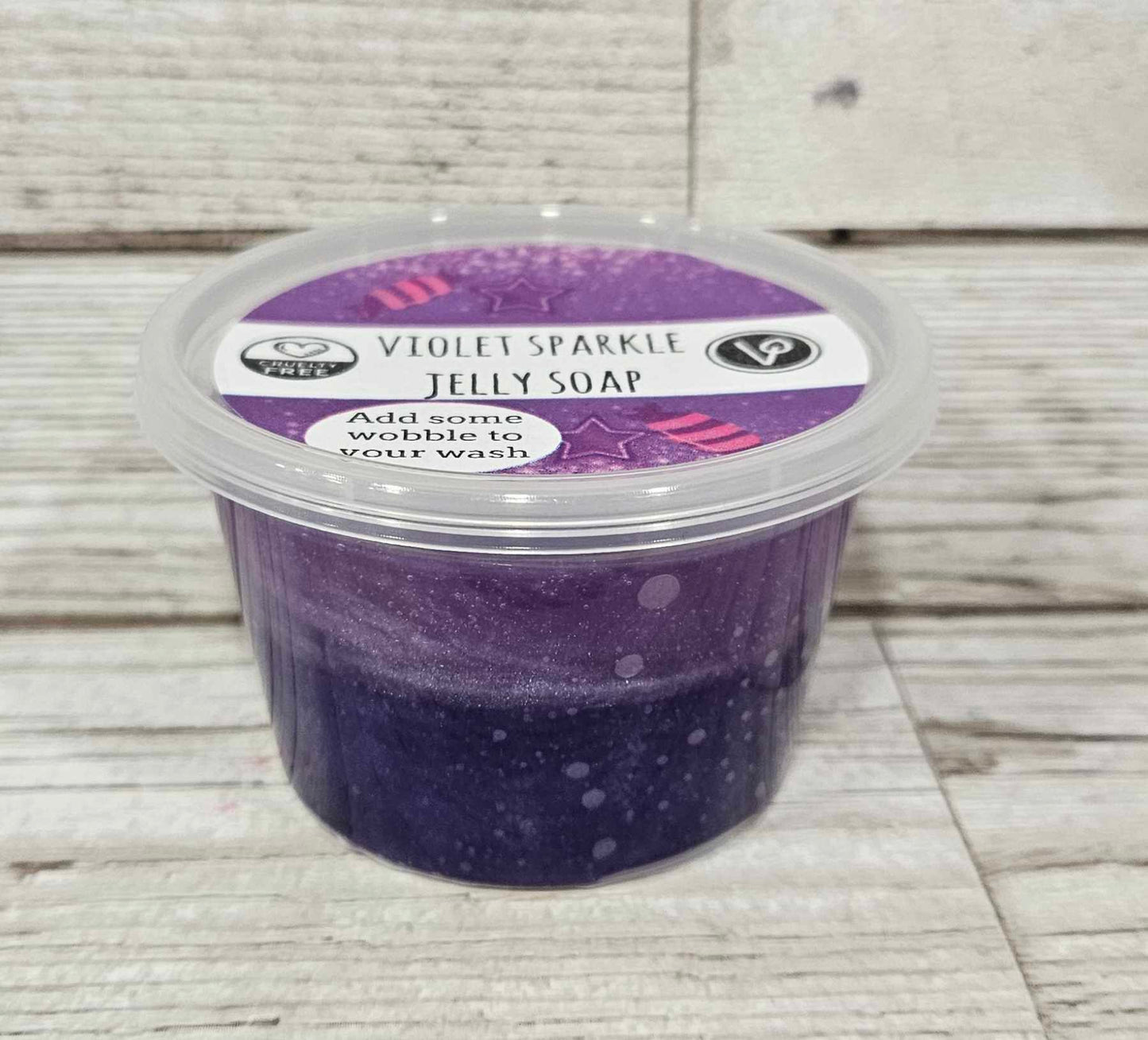 'Violet Sparkle' Jelly Soap- 100g Pot