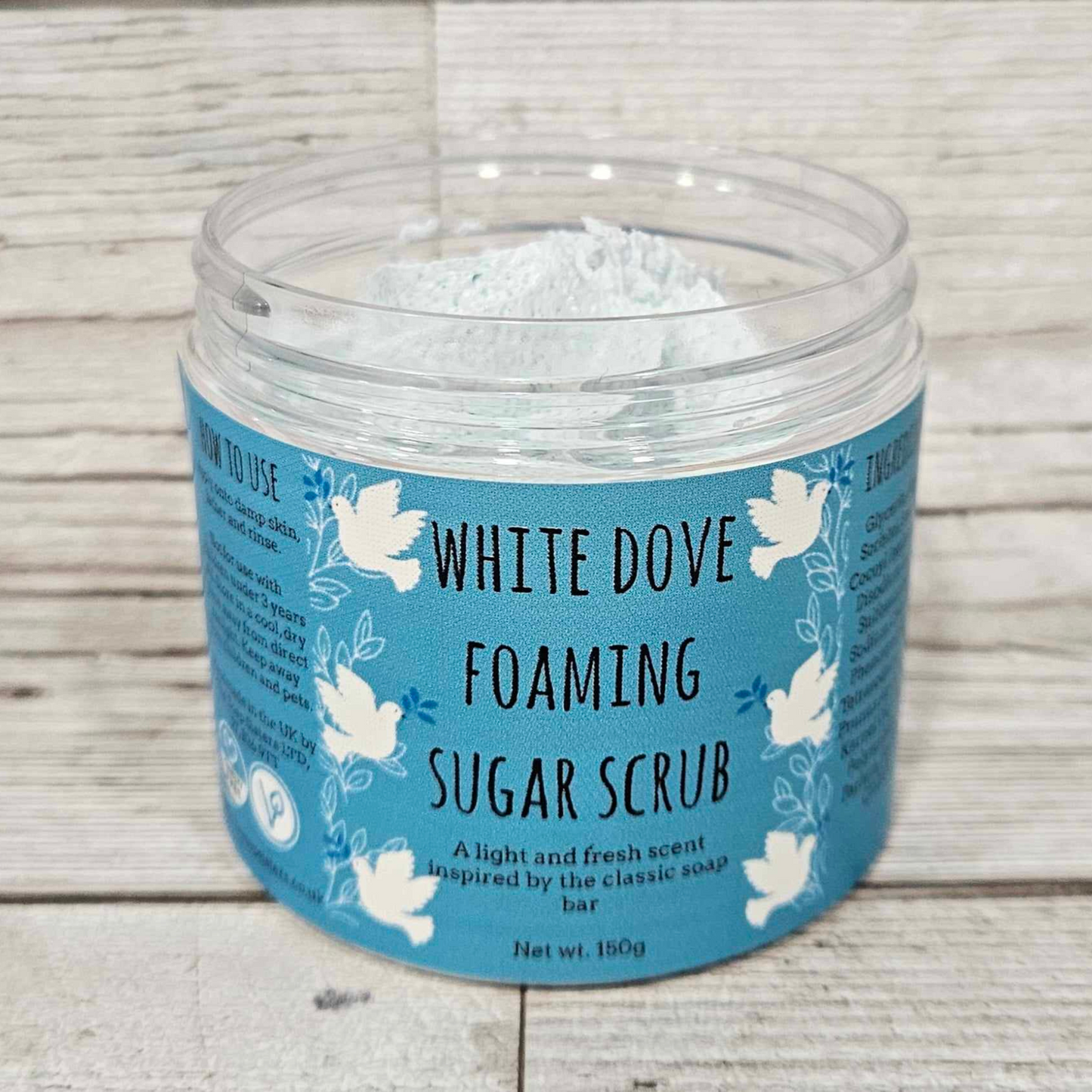 'White Dove' Foaming Body Sugar Scrub-150g