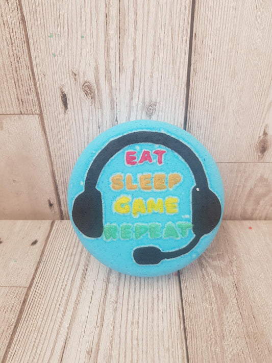 'Eat Sleep Game Repeat' Bath Bomb